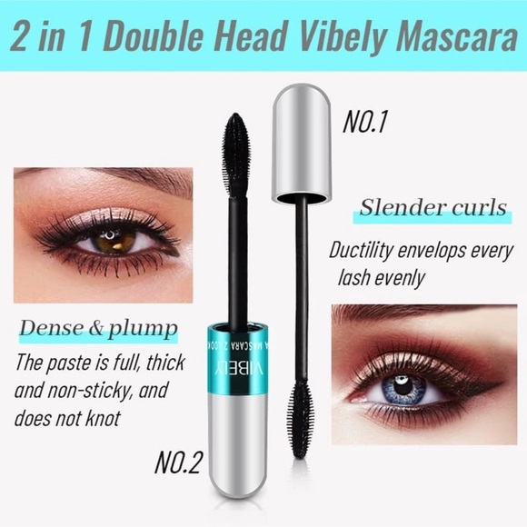 New Lash Cosmetics Vibely 4D Mascara w/ Dual Brushes For Long, Voluminous Lashes - Picture 3 of 15